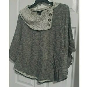 Poncho style sweater.